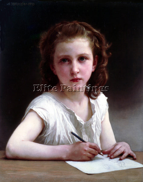 WILLIAM-ADOLPHE BOUGUEREAU UNE VOCATION ARTIST PAINTING REPRODUCTION HANDMADE