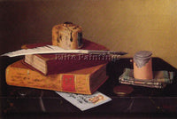 WILLIAM MICHAEL HARNETT THE BANKERS TABLE ARTIST PAINTING REPRODUCTION HANDMADE