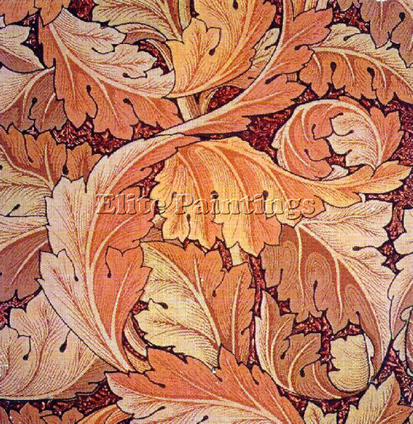 WILLIAM MORRIS ACANTHUS2 ARTIST PAINTING REPRODUCTION HANDMADE CANVAS REPRO WALL