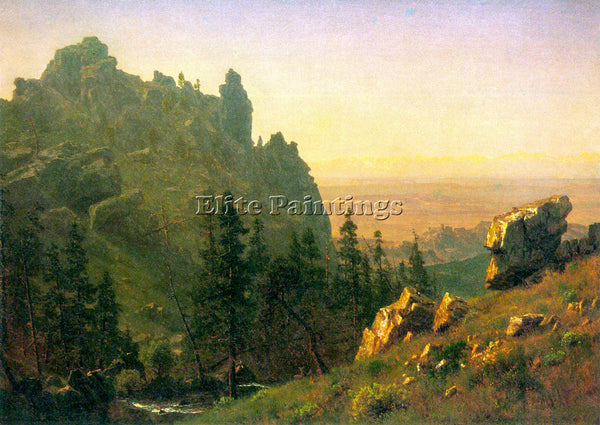 BIERSTADT WIND RIVER COUNTRY ARTIST PAINTING REPRODUCTION HANDMADE CANVAS REPRO