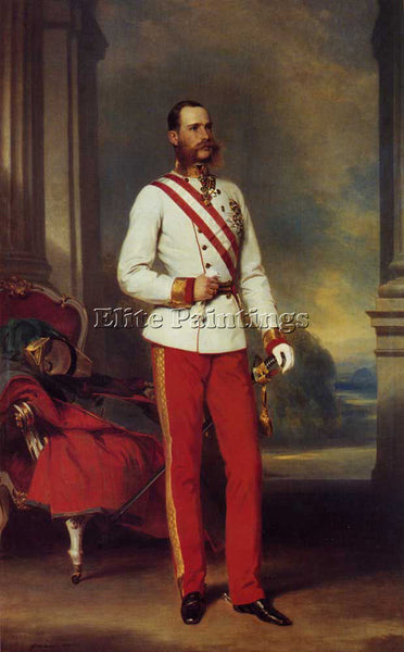 FRANZ XAVIER WINTERHALTER FRANZ JOSEPH I EMPEROR OF AUSTRIA 1865 ARTIST PAINTING