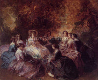 WINTERHALTER EMPRESS EUGENIE SURROUNDED BY HER LADIES IN WAITING 1855 ARTIST OIL
