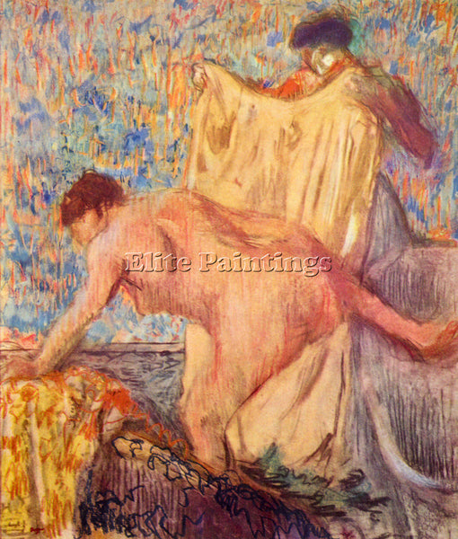 DEGAS WITHDRAWING FROM THE BATHTUB ARTIST PAINTING REPRODUCTION HANDMADE OIL ART