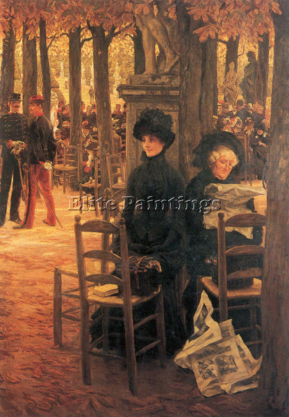 TISSOT WITHOUT AUSSTEUER ARTIST PAINTING REPRODUCTION HANDMADE CANVAS REPRO WALL