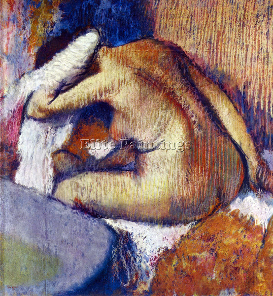 DEGAS WOMAN AFTER BATH ARTIST PAINTING REPRODUCTION HANDMADE CANVAS REPRO WALL