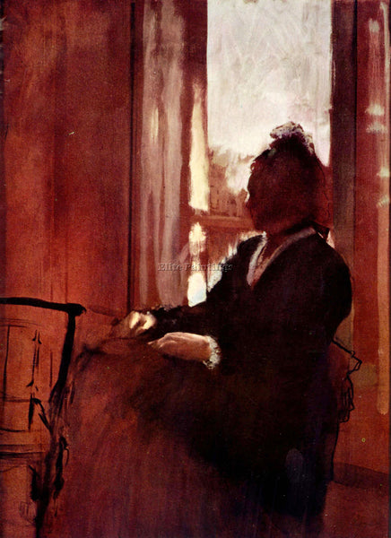 DEGAS WOMAN AT THE WINDOW ARTIST PAINTING REPRODUCTION HANDMADE OIL CANVAS REPRO