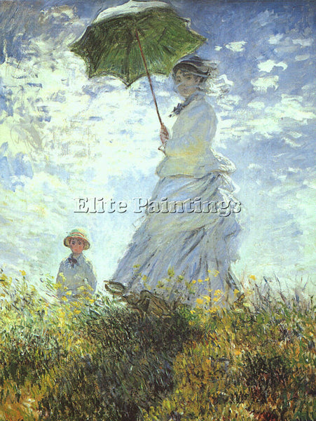 CLAUDE MONET WOMAN WITH A PARASOL 1 ARTIST PAINTING REPRODUCTION HANDMADE OIL