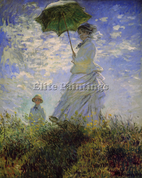 MONET WOMAN WITH A PARASOL ARTIST PAINTING REPRODUCTION HANDMADE OIL CANVAS DECO