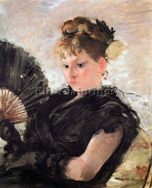 MORISOT WOMAN WITH SUBJECTS HEAD OF A GIRL  ARTIST PAINTING HANDMADE OIL CANVAS