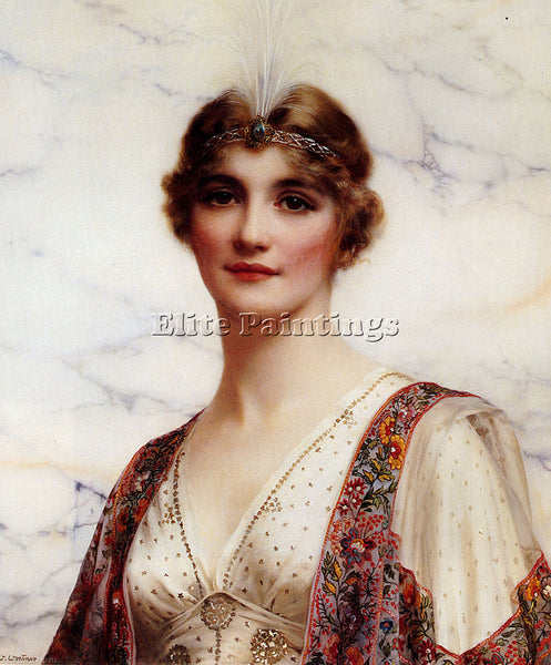 WONTNER CLARKE THE FAIR PERSIAN ARTIST PAINTING REPRODUCTION HANDMADE OIL CANVAS