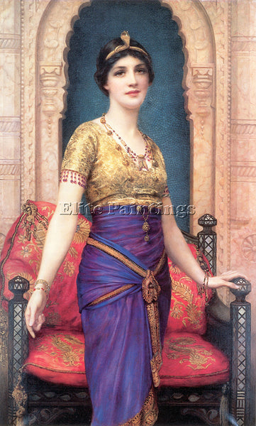 WONTNER AN EGYPTIAN BEAUTY ARTIST PAINTING REPRODUCTION HANDMADE OIL CANVAS DECO