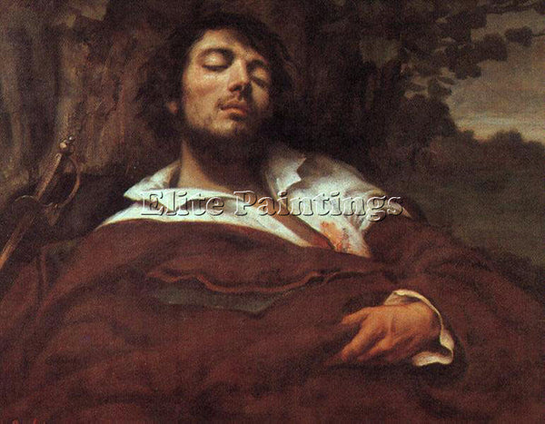 GUSTAVE COURBET WOUNDED MAN WBM ARTIST PAINTING REPRODUCTION HANDMADE OIL CANVAS