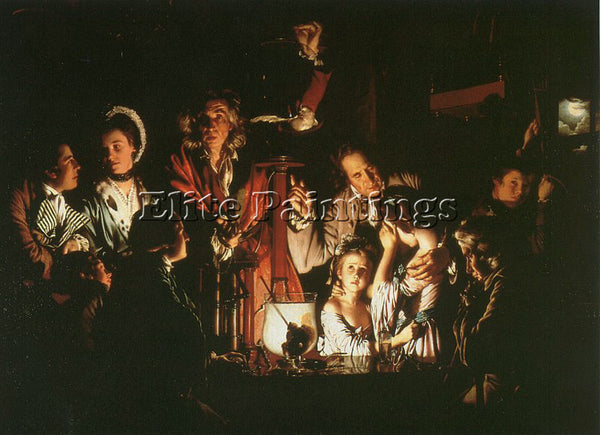 JOSEPH WRIGHT OF DERBY EXPERIMENT WITH THE AIR PUMP ARTIST PAINTING REPRODUCTION