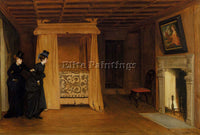 YEAMES WILLIAM FREDERICK A VISIT TO THE HAUNTED CHAMBER ARTIST PAINTING HANDMADE