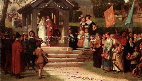 YEAMES WILLIAM FREDERICK THE PATH OF ROSES ARTIST PAINTING REPRODUCTION HANDMADE