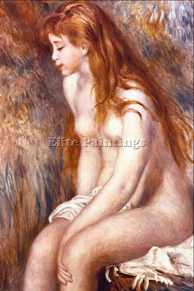 RENOIR YOUNG GIRL BATHING ARTIST PAINTING REPRODUCTION HANDMADE OIL CANVAS REPRO