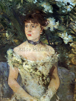 MORISOT YOUNG WOMAN IN A COSTUME BALL ARTIST PAINTING REPRODUCTION HANDMADE OIL