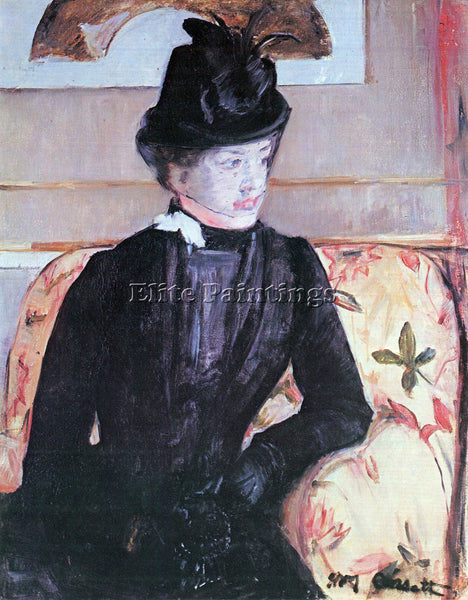 CASSATT YOUNG WOMAN IN BLACK ARTIST PAINTING REPRODUCTION HANDMADE CANVAS REPRO