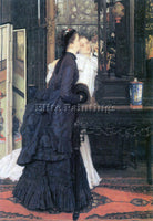TISSOT YOUNG WOMEN WITH JAPANESE GOODS ARTIST PAINTING REPRODUCTION HANDMADE OIL