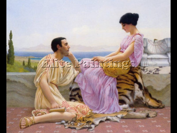 JOHN WILLIAM GODWARD YOUTH AND TIME 1901 ARTIST PAINTING REPRODUCTION HANDMADE