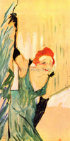 TOULOUSE-LAUTREC YVETTE GUILBERT GREETS THE AUDIENCE ARTIST PAINTING HANDMADE