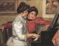 RENOIR YVONNE AND CHRISTINE LEROLLE AT THE PIANO ARTIST PAINTING HANDMADE CANVAS