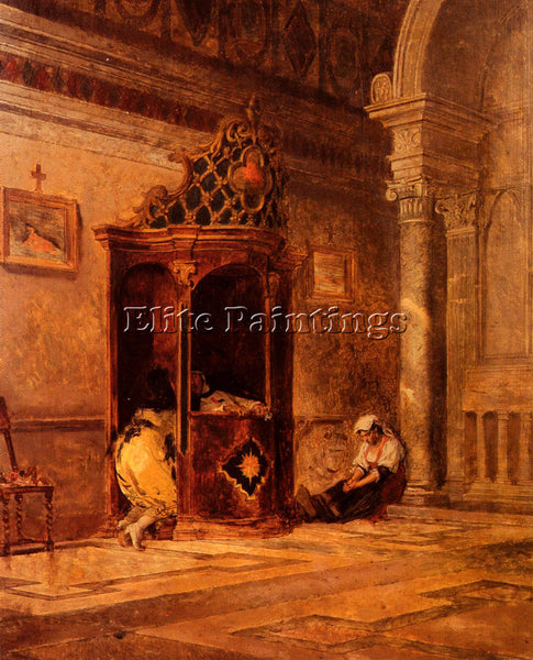 ZAMACOIS Y ZABALA RIVAL CONFESSORS ARTIST PAINTING REPRODUCTION HANDMADE OIL ART