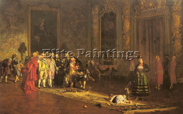 ZAMACOIS Y ZABALA  THE EDUCATION OF A PRINCE ARTIST PAINTING HANDMADE OIL CANVAS