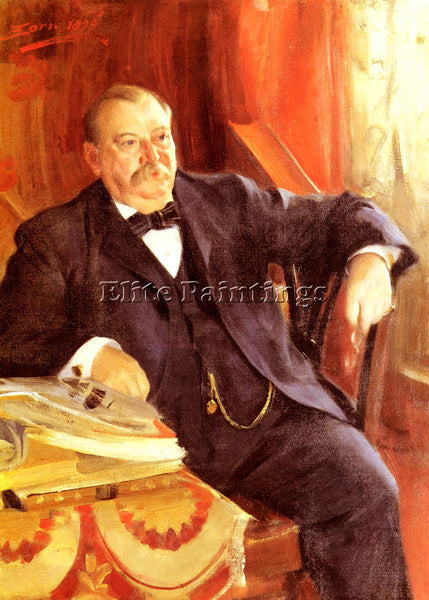 ANDERS ZORN PRESIDENT GROVER CLEVELAND ARTIST PAINTING REPRODUCTION HANDMADE OIL