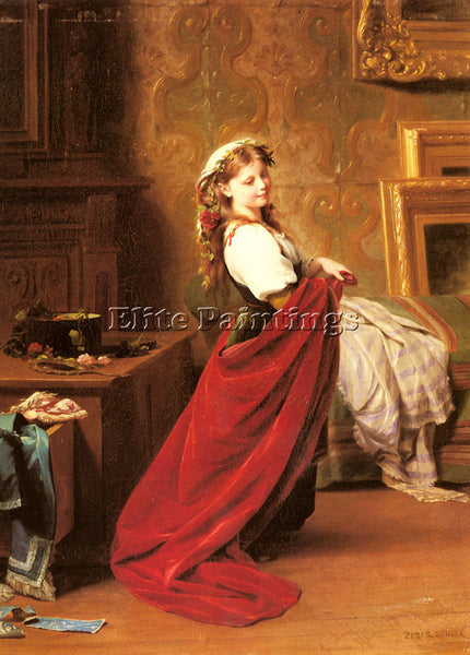 ZUBER-BUHLER FRITZDRESSING UP ARTIST PAINTING REPRODUCTION HANDMADE CANVAS REPRO