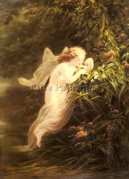 ZUBER-BUHLER FRITZTHE SPIRIT OF THE MORNING ARTIST PAINTING HANDMADE OIL CANVAS