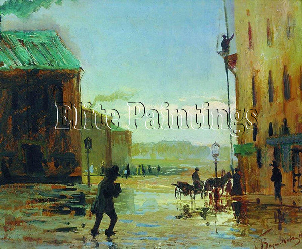 ARTIST FROM RUSSIAN SELECT AFTER A RAIN SPRING IN ST PETERSBURG ARTIST PAINTING