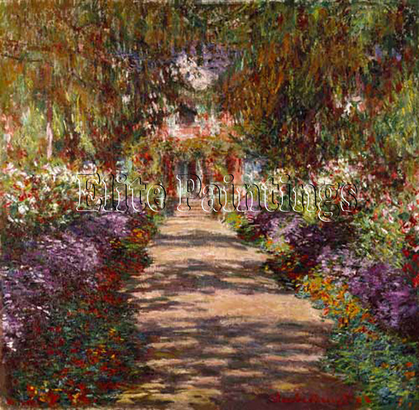 FAMOUS PAINTINGS AVENUE IN GIVERNY ARTIST PAINTING REPRODUCTION HANDMADE OIL ART