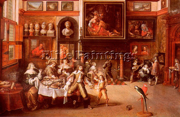 FLEMISH ANCKEN FRANS II FLEMISH 1581 1642 3 ARTIST PAINTING HANDMADE OIL CANVAS
