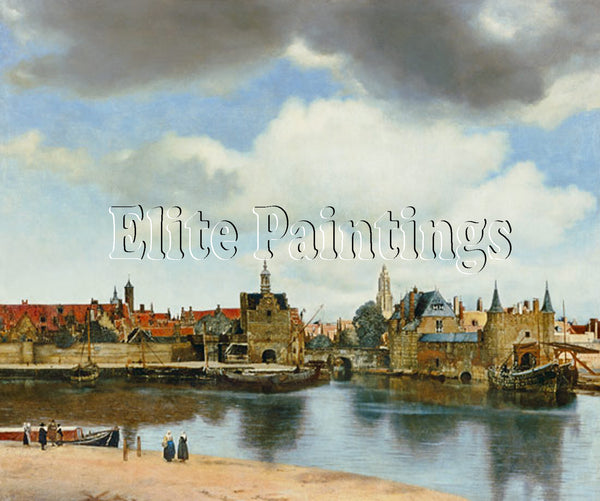 FAMOUS PAINTINGS VIEW OF THE CITY ARTIST PAINTING REPRODUCTION HANDMADE OIL DECO