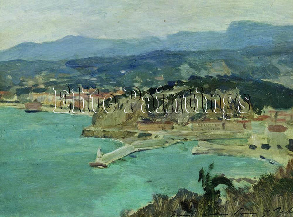 ARTIST FROM RUSSIAN SELECT AT THE LAKE COMO ITALY 1894 ARTIST PAINTING HANDMADE