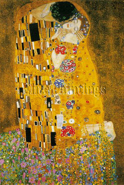 FAMOUS PAINTINGS CUTOUT KISS HI ARTIST PAINTING REPRODUCTION HANDMADE OIL CANVAS
