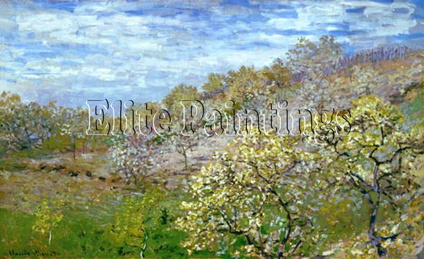 FAMOUS PAINTINGS TREES IN BLOSSOM ARTIST PAINTING REPRODUCTION HANDMADE OIL DECO