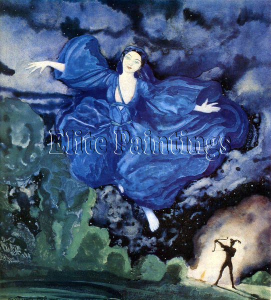 ARTIST FROM RUSSIAN SELECT BLUE BIRD ARTIST PAINTING REPRODUCTION HANDMADE OIL