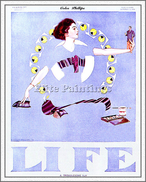 COLES PHILLIPS CP1 ARTIST PAINTING REPRODUCTION HANDMADE CANVAS REPRO WALL DECO