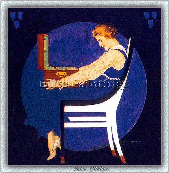 COLES PHILLIPS CP2 ARTIST PAINTING REPRODUCTION HANDMADE CANVAS REPRO WALL DECO