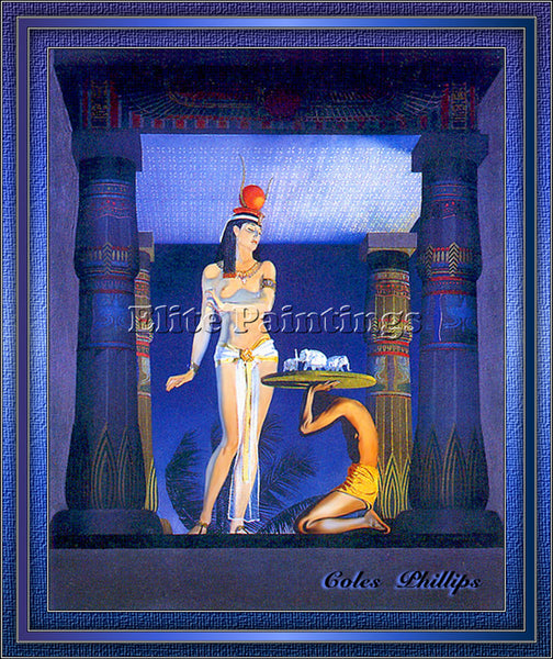 COLES PHILLIPS CP4 ARTIST PAINTING REPRODUCTION HANDMADE CANVAS REPRO WALL DECO