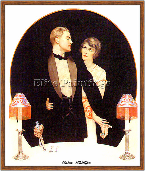 COLES PHILLIPS CP5 ARTIST PAINTING REPRODUCTION HANDMADE CANVAS REPRO WALL DECO