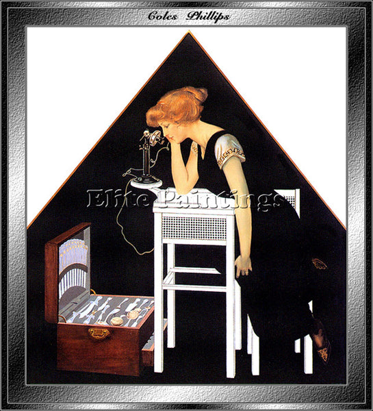 COLES PHILLIPS CP6 ARTIST PAINTING REPRODUCTION HANDMADE CANVAS REPRO WALL DECO