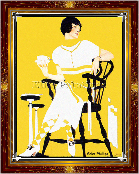 COLES PHILLIPS CP9 ARTIST PAINTING REPRODUCTION HANDMADE CANVAS REPRO WALL DECO