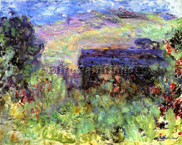 CLAUDE MONET THE HOUSE SEEN THROUGH THE ROSES ARTIST PAINTING REPRODUCTION OIL