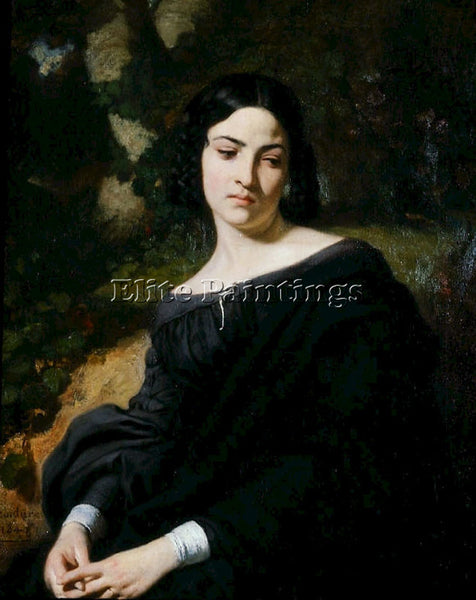 THOMAS COUTURE A WIDOW ARTIST PAINTING REPRODUCTION HANDMADE CANVAS REPRO WALL