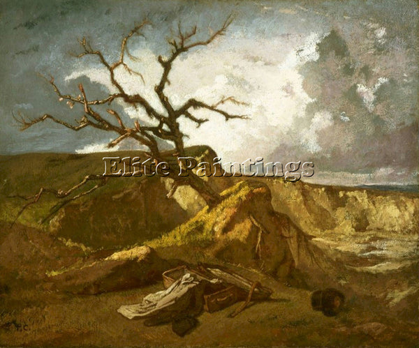 THOMAS COUTURE LANDSCAPE NEAR THE SEA ARTIST PAINTING REPRODUCTION HANDMADE OIL