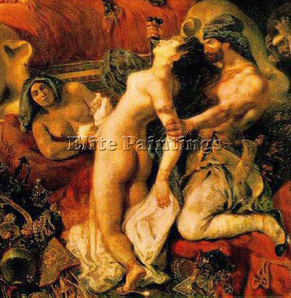 DELACROIX DEATH OF SARDANAPALUS ARTIST PAINTING REPRODUCTION HANDMADE OIL CANVAS