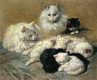 HENRIETTE RONNER KNIP CATS AND KITTENS ARTIST PAINTING REPRODUCTION HANDMADE OIL